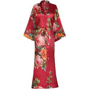 Robes For Women Floral Long Lightweight Silky Sleepwear bridal